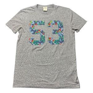 Vintage Abercrombie & Fitch Muscle Mens T Shirt Size Small Preppy Y2K Gray